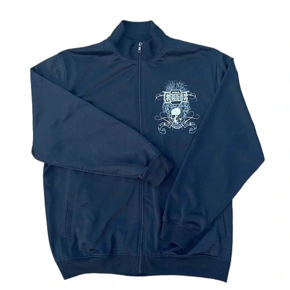 MMA Elite Gothic Skull and Grim Reapers Black Zip Up Lightweight Jacket Men’s - Picture 3 of 7